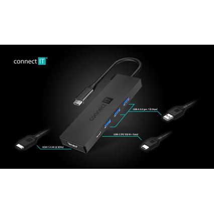 CONNECT IT CHU-8010-AN - USB-C-Hub 5in1