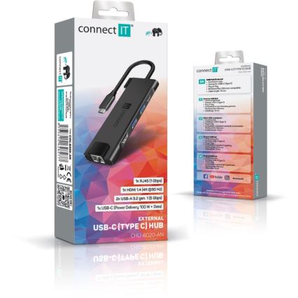 CONNECT IT CHU-8020-AN - USB-C-Hub 5in1