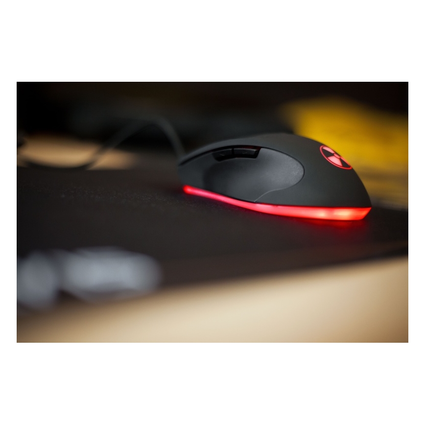 CONNECT IT CI-1128 - LED Kabelgebundene Gaming-Maus 1000/1200/1600/3200 DPI schwarz