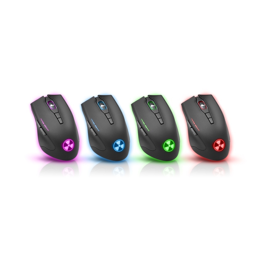 CONNECT IT CI-1128 - LED Kabelgebundene Gaming-Maus 1000/1200/1600/3200 DPI schwarz