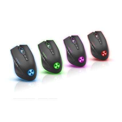 CONNECT IT CI-1128 - LED Kabelgebundene Gaming-Maus 1000/1200/1600/3200 DPI schwarz