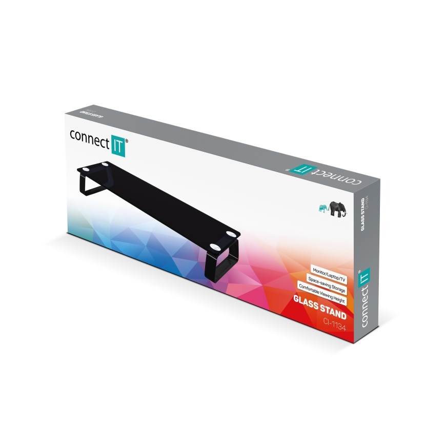 CONNECT IT CI-1134 - Multifunktionale Glasbasis schwarz