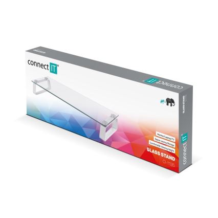 CONNECT IT CI-1135 - Multifunktionale Glasbasis klar/weiß