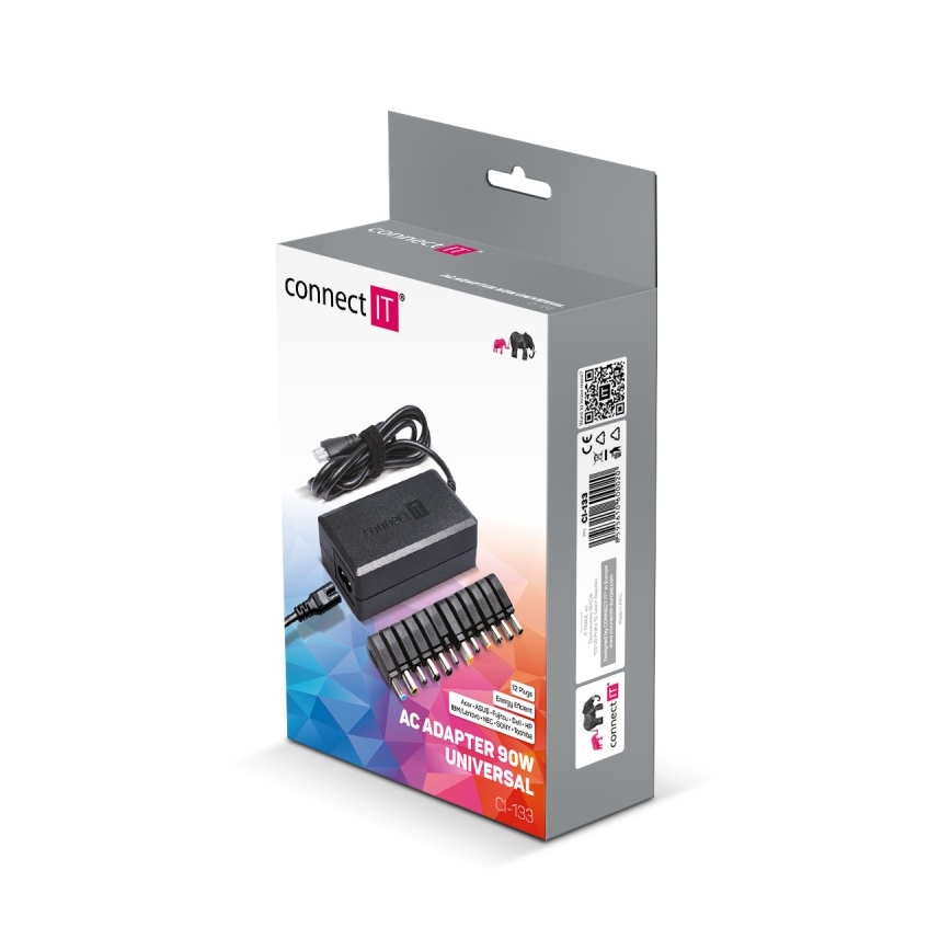 CONNECT IT CI-133 - Universal-Netzteil für Laptops 90W