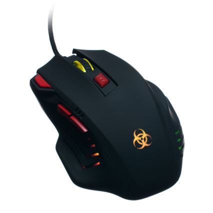 CONNECT IT CI-191 - LED Kabelgebundene Gaming-Maus 800/1600/2400/3200 DPI schwarz