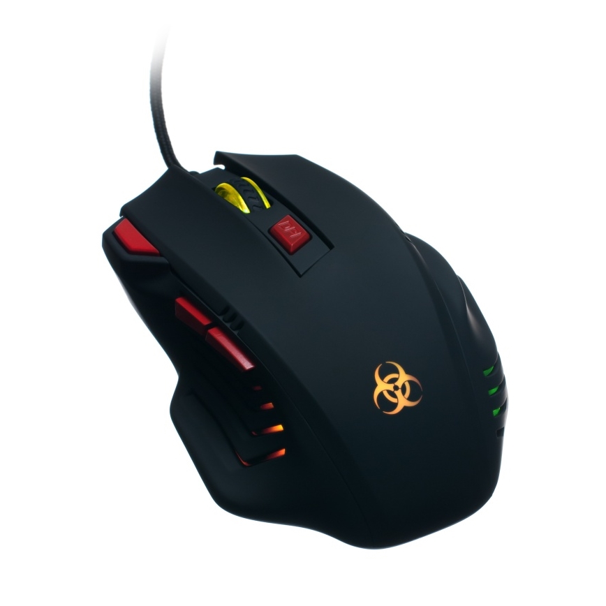 CONNECT IT CI-191 - LED Kabelgebundene Gaming-Maus 800/1600/2400/3200 DPI schwarz