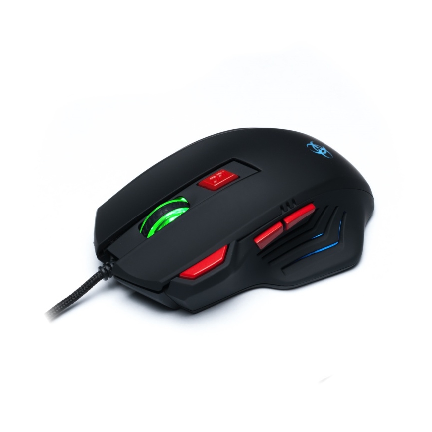 CONNECT IT CI-191 - LED Kabelgebundene Gaming-Maus 800/1600/2400/3200 DPI schwarz