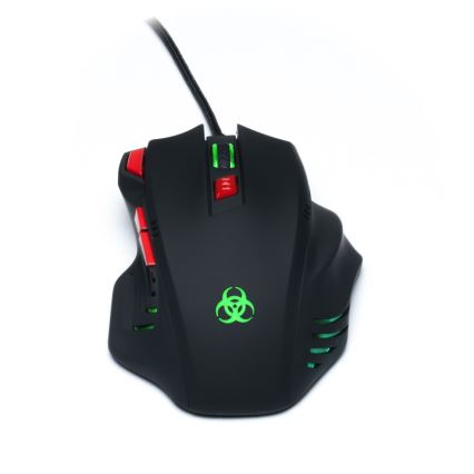 CONNECT IT CI-191 - LED Kabelgebundene Gaming-Maus 800/1600/2400/3200 DPI schwarz