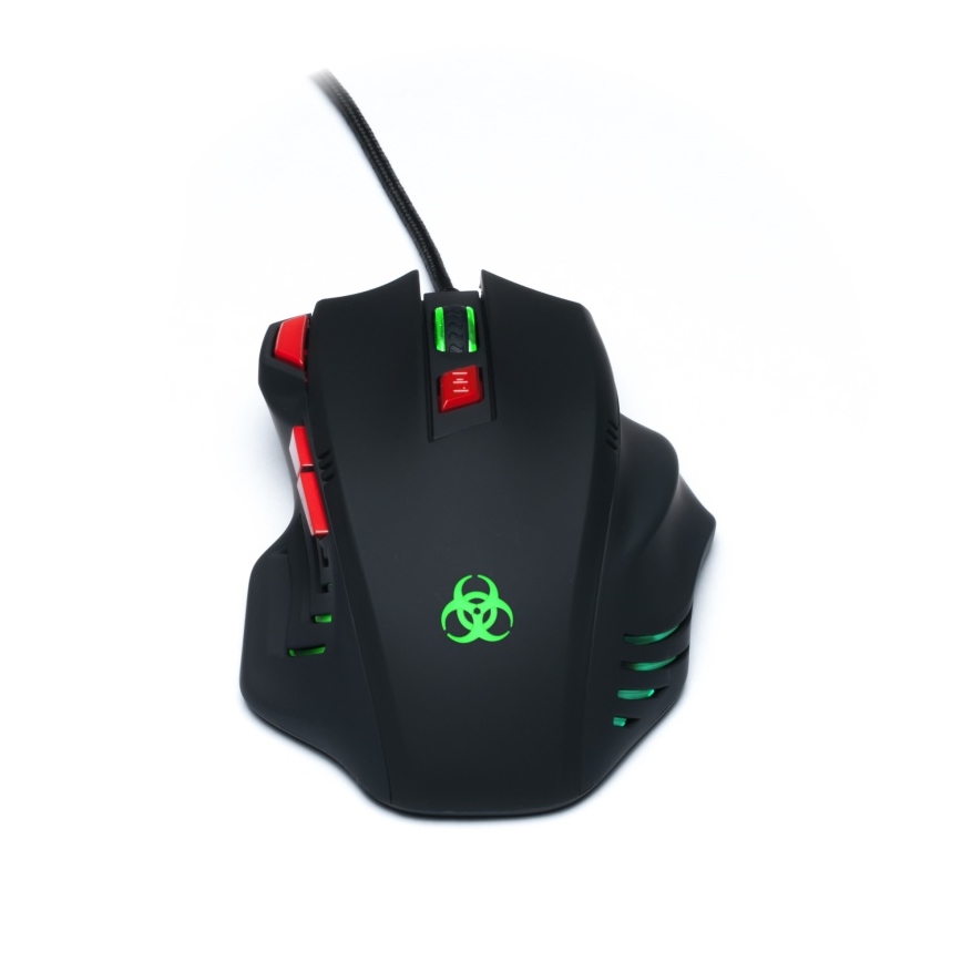 CONNECT IT CI-191 - LED Kabelgebundene Gaming-Maus 800/1600/2400/3200 DPI schwarz
