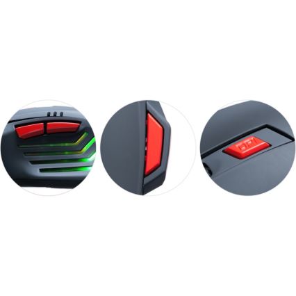 CONNECT IT CI-191 - LED Kabelgebundene Gaming-Maus 800/1600/2400/3200 DPI schwarz
