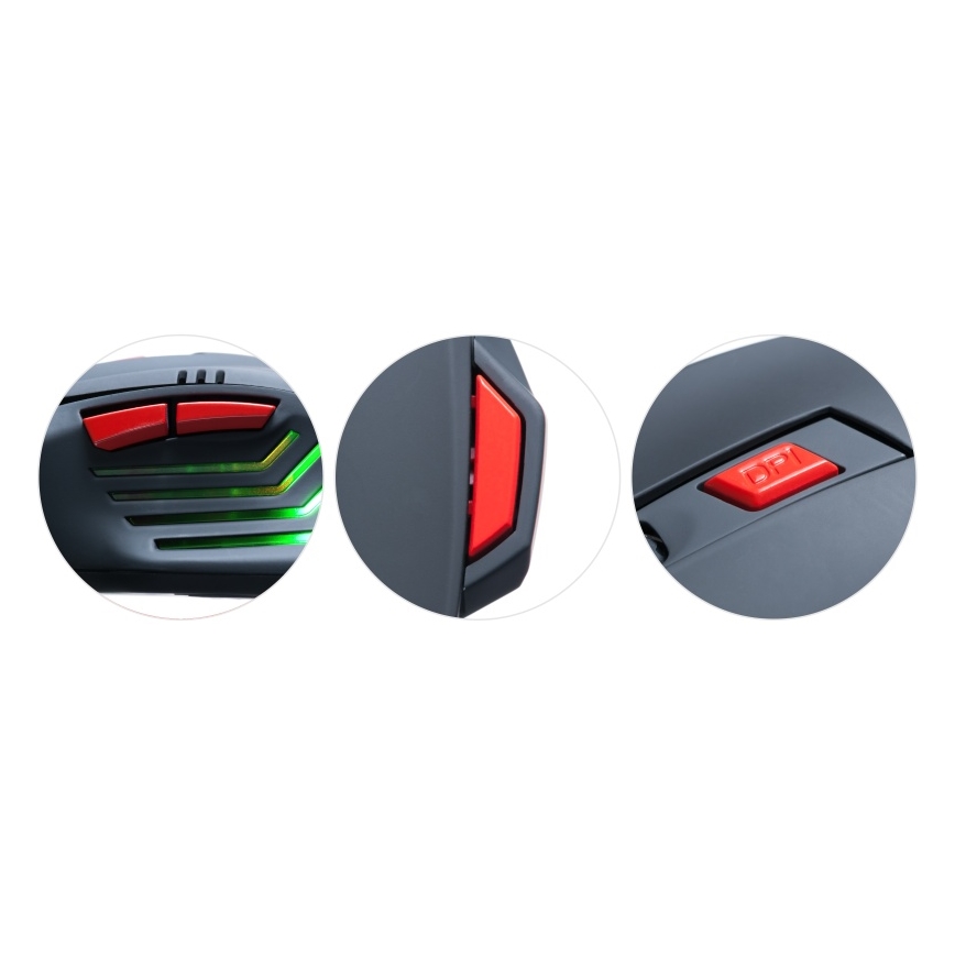 CONNECT IT CI-191 - LED Kabelgebundene Gaming-Maus 800/1600/2400/3200 DPI schwarz