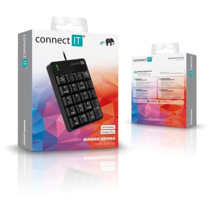 CONNECT IT CKB-0060-BK - Kabelgebundene numerische Tastatur schwarz