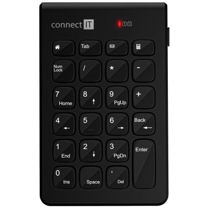CONNECT IT CKB-0062-BK - Kabellose numerische Tastatur 1xAAA schwarz