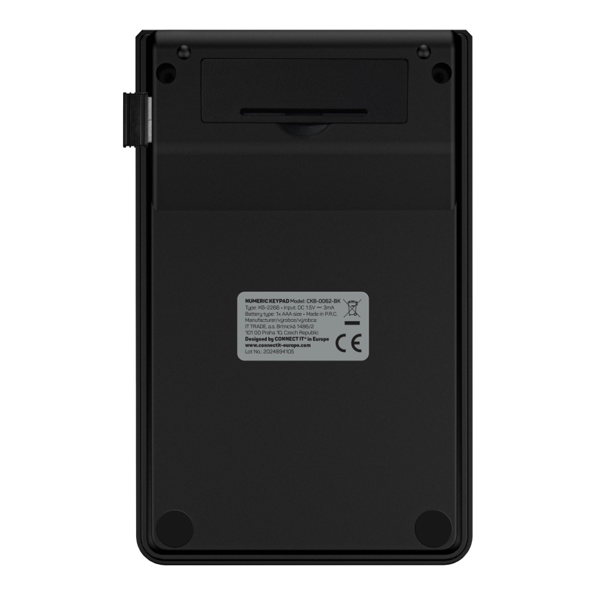 CONNECT IT CKB-0062-BK - Kabellose numerische Tastatur 1xAAA schwarz