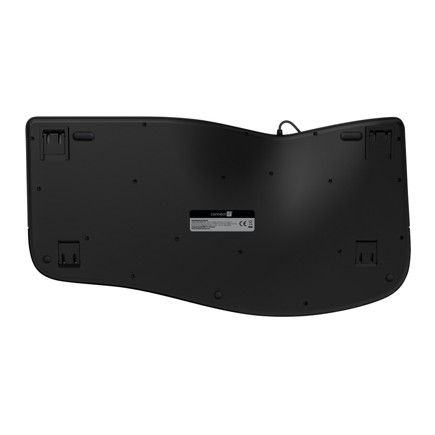 CONNECT IT CKB-2800-CS - Ergonomische kabellose Tastatur mit CZ/SK-Lokalisierung schwarz