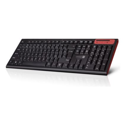 CONNECT IT CKB-3000-CS - Kabellose Multimedia-Tastatur mit CZ/SK-Lokalisierung 2xAAA schwarz