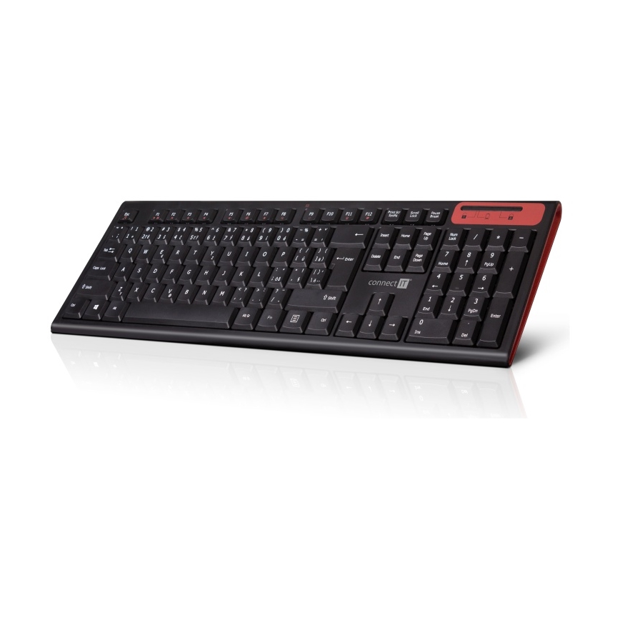 CONNECT IT CKB-3000-CS - Kabellose Multimedia-Tastatur mit CZ/SK-Lokalisierung 2xAAA schwarz