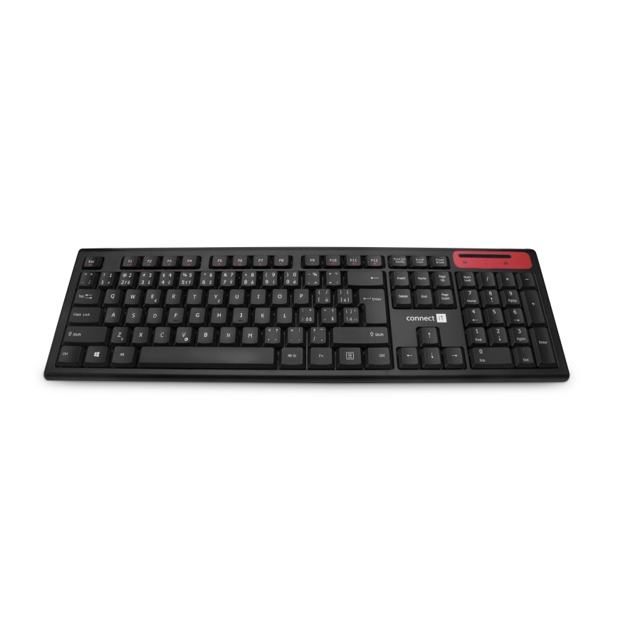 CONNECT IT CKB-3000-CS - Kabellose Multimedia-Tastatur mit CZ/SK-Lokalisierung 2xAAA schwarz