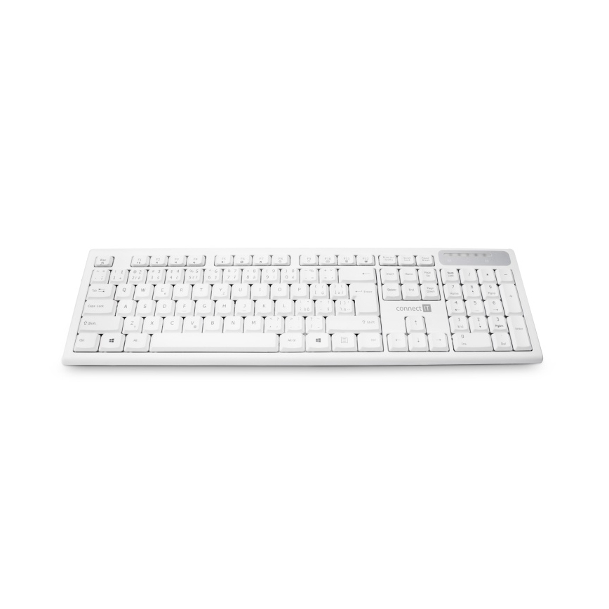 CONNECT IT CKB-3010-CS - Kabellose Multimedia-Tastatur mit CZ/SK-Lokalisierung 2xAAA weiß
