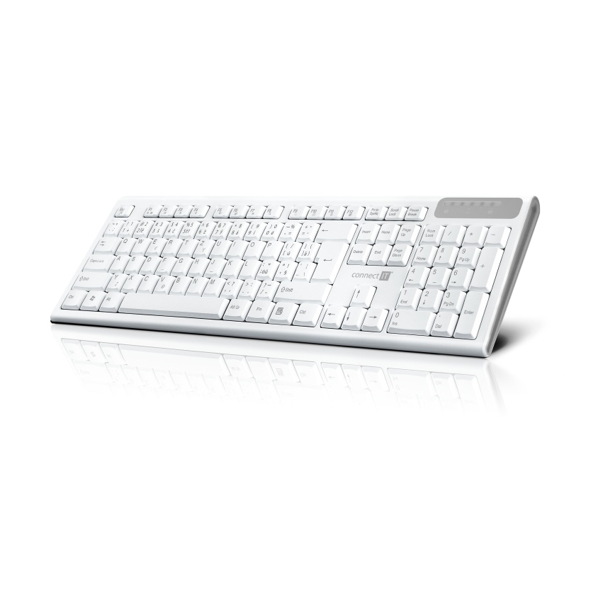 CONNECT IT CKB-3010-CS - Kabellose Multimedia-Tastatur mit CZ/SK-Lokalisierung 2xAAA weiß