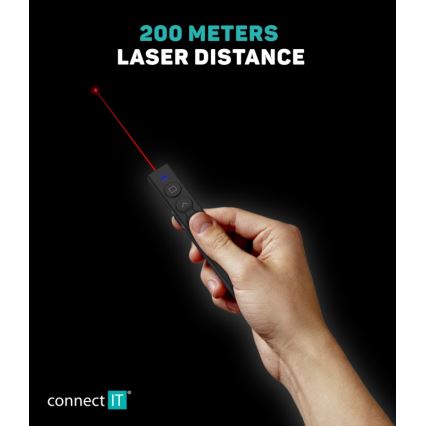 CONNECT IT CLP-2050-BK - Kabelloser Presenter mit Laserpointer 1xAAA