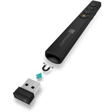 CONNECT IT CLP-2050-BK - Kabelloser Presenter mit Laserpointer 1xAAA