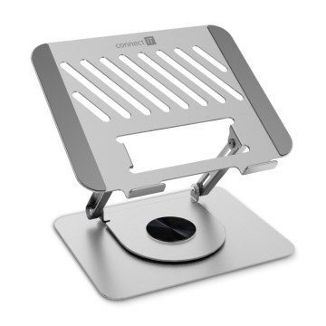 CONNECT IT CMF-2100-SL - Drehbarer Laptop-Ständer silbern