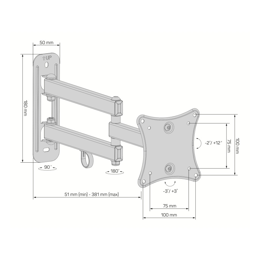 CONNECT IT CMH-2010-BK - Wandhalterung für TV-Gerät 13-27” schwarz