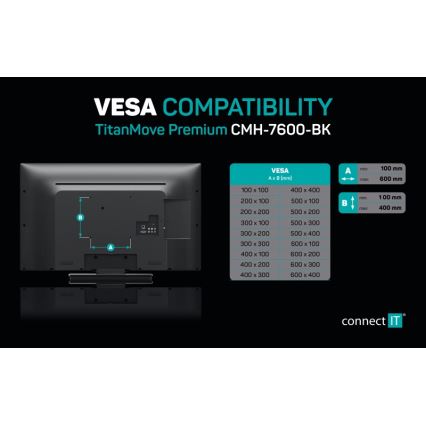 CONNECT IT CMH-7600-BK - Wandhalterung für TV-Gerät 32-70” schwarz