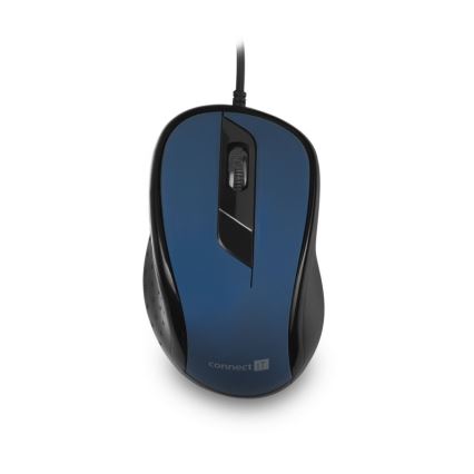 CONNECT IT CMO-1200-BL - Kabelgebundene Maus 1000 DPI schwarz/blau