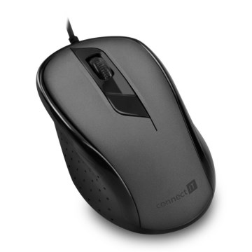 CONNECT IT CMO-1200-GY - Kabelgebundene Maus 1000 DPI schwarz/grau