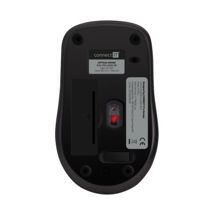 CONNECT IT CMO-2230-BK - Kabellose Silent-Maus MUTE 1200 DPI 1xAA schwarz