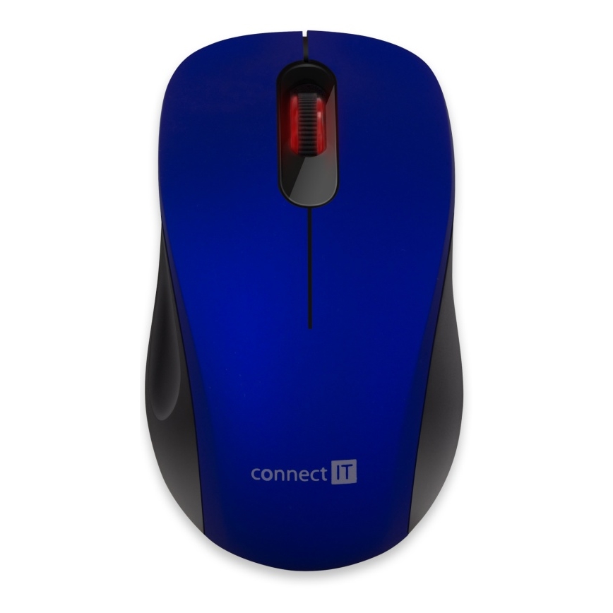 CONNECT IT CMO-2230-BL - Kabellose Silent-Maus MUTE 1200 DPI 1xAA schwarz/blau
