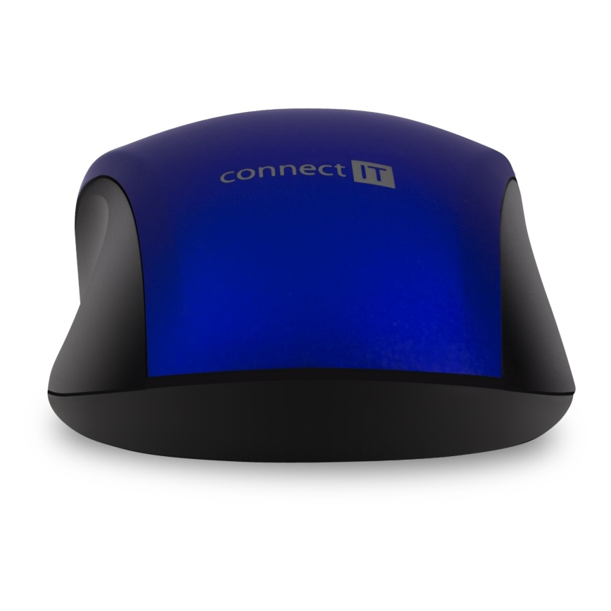CONNECT IT CMO-2230-BL - Kabellose Silent-Maus MUTE 1200 DPI 1xAA schwarz/blau