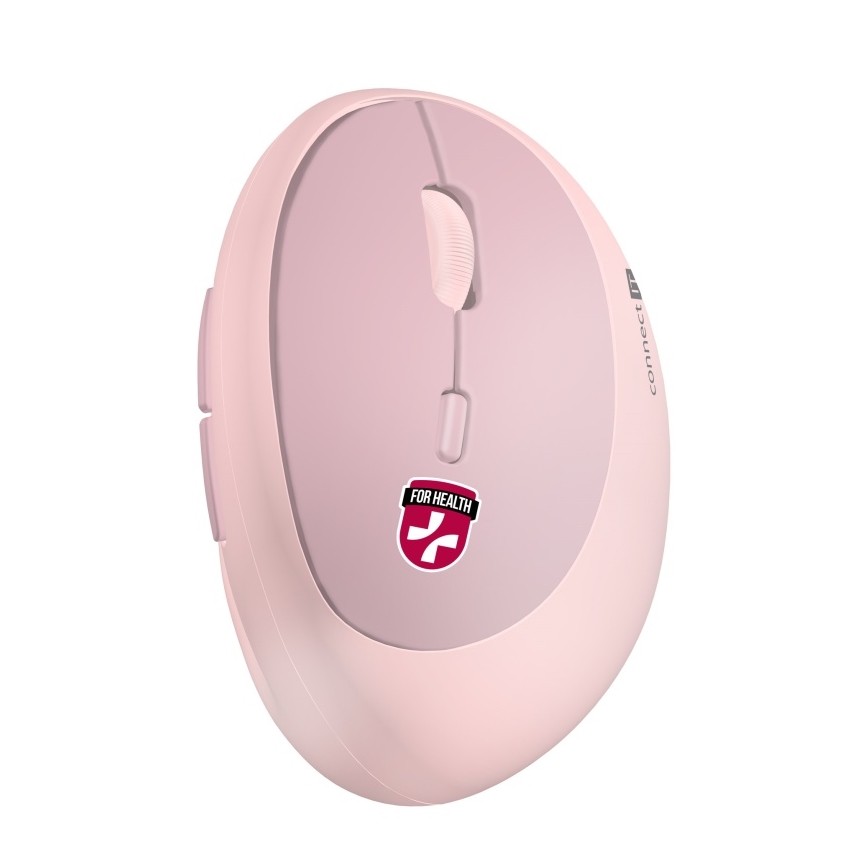 CONNECT IT CMO-2600-PK - Ergonomische kabellose Maus 800/1200/1600 DPI 1xAA rosa