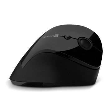 CONNECT IT CMO-2700-BK - Ergonomische, kabellose Maus 800/1200/1600 DPI 1xAA schwarz