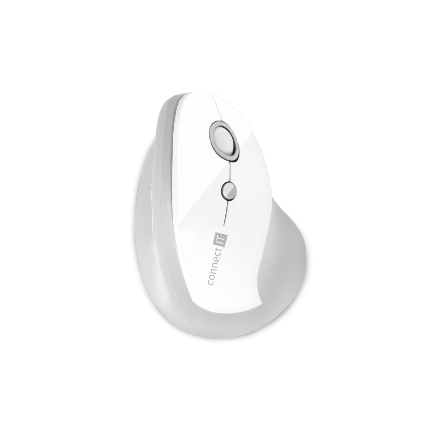 CONNECT IT CMO-2700-WH - Ergonomische, kabellose Maus 800/1200/1600 DPI 1xAA weiß