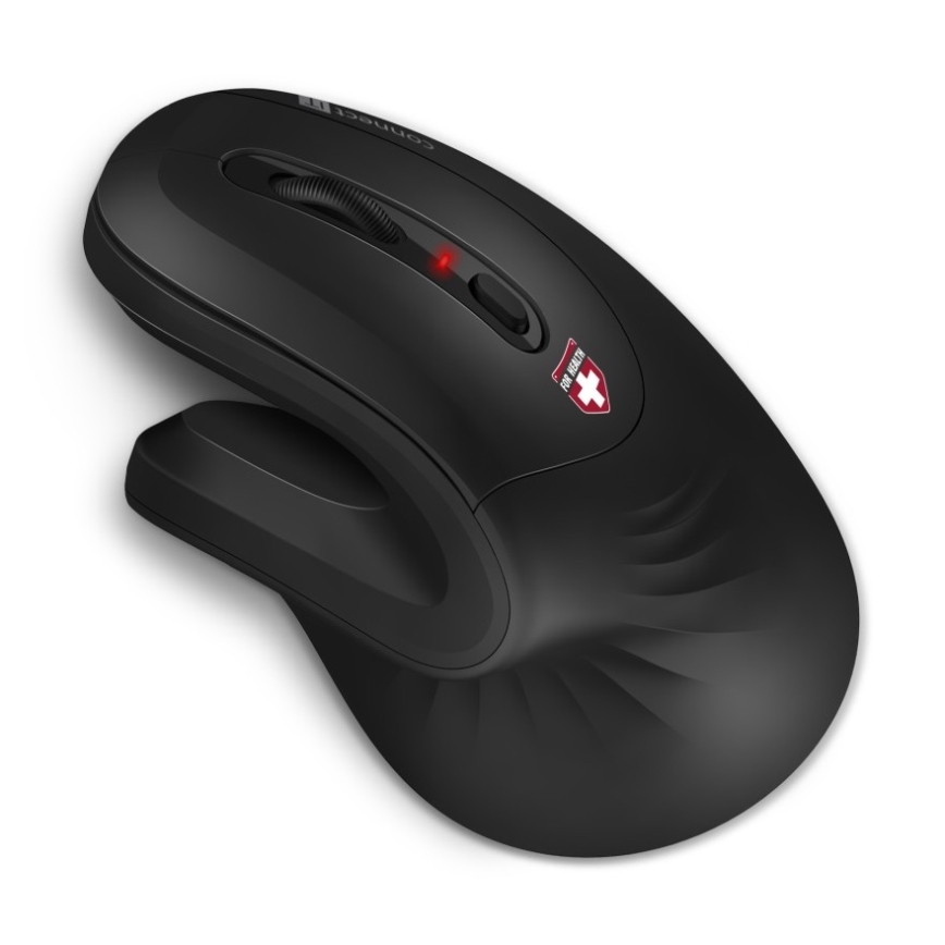CONNECT IT CMO-2900-BK - Ergonomische, kabellose Maus 800/1200/1600 DPI 1xAA schwarz