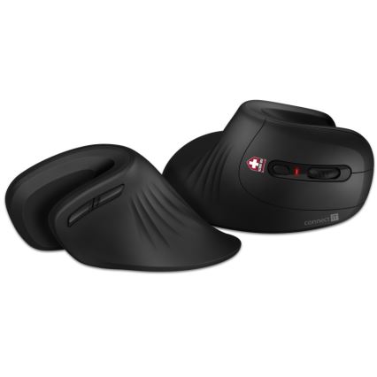 CONNECT IT CMO-2900-BK - Ergonomische, kabellose Maus 800/1200/1600 DPI 1xAA schwarz