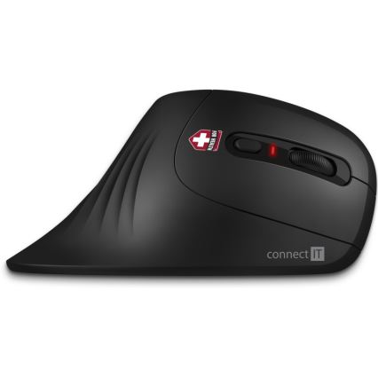 CONNECT IT CMO-2900-BK - Ergonomische, kabellose Maus 800/1200/1600 DPI 1xAA schwarz
