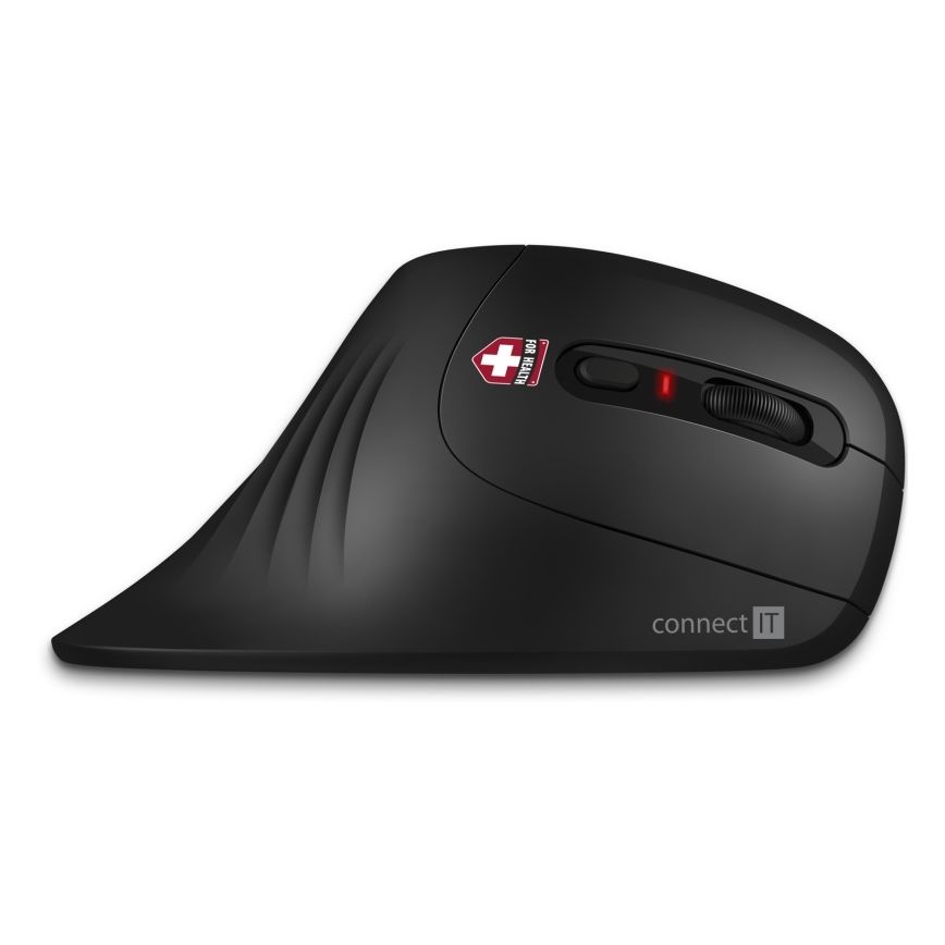 CONNECT IT CMO-2900-BK - Ergonomische, kabellose Maus 800/1200/1600 DPI 1xAA schwarz