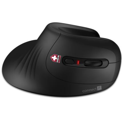 CONNECT IT CMO-2900-BK - Ergonomische, kabellose Maus 800/1200/1600 DPI 1xAA schwarz