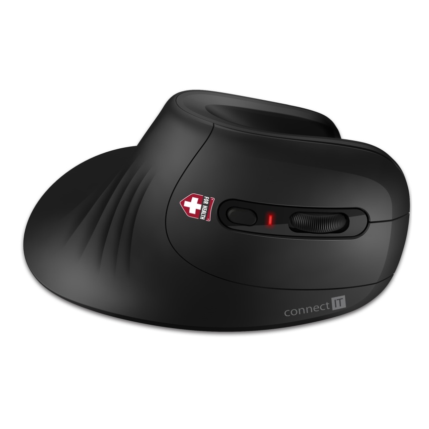 CONNECT IT CMO-2900-BK - Ergonomische, kabellose Maus 800/1200/1600 DPI 1xAA schwarz