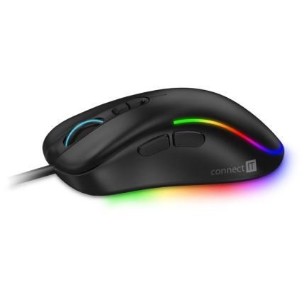 CONNECT IT CMO-3589-BK - LED RGB Kabelgebundene Gaming-Maus 200-7200 DPI schwarz
