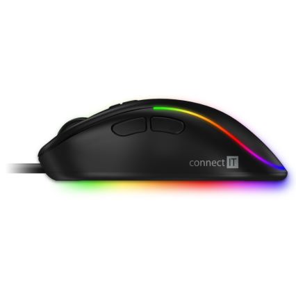CONNECT IT CMO-3589-BK - LED RGB Kabelgebundene Gaming-Maus 200-7200 DPI schwarz