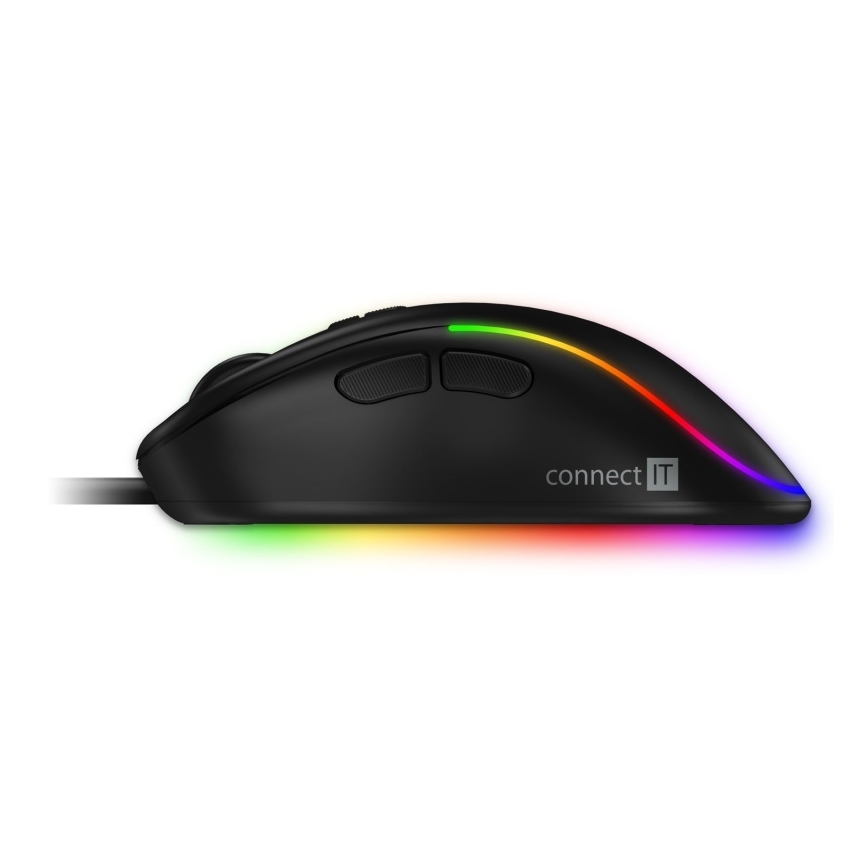 CONNECT IT CMO-3589-BK - LED RGB Kabelgebundene Gaming-Maus 200-7200 DPI schwarz