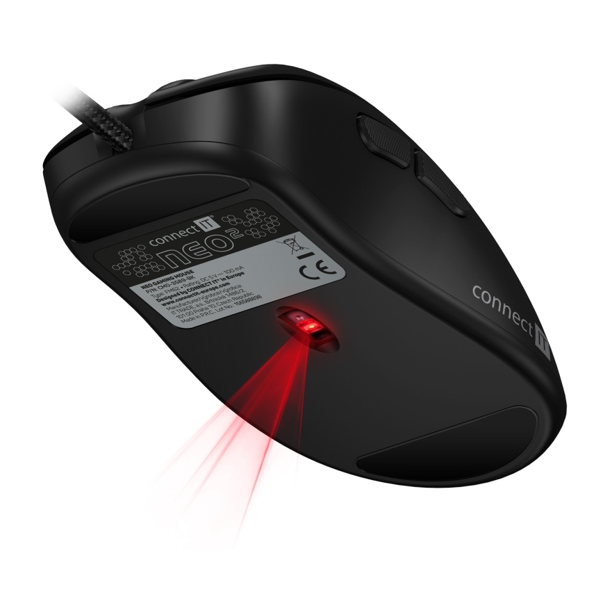 CONNECT IT CMO-3589-BK - LED RGB Kabelgebundene Gaming-Maus 200-7200 DPI schwarz