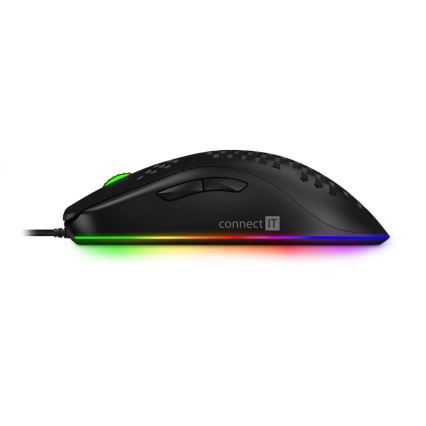 CONNECT IT CMO-5511-BK - LED RGB Kabelgebundene Gaming-Maus 200-12800 DPI Schwarz
