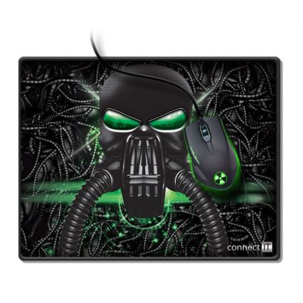 CONNECT IT CMP-1100-SM - Mauspad 32x24,5 cm schwarz/grün