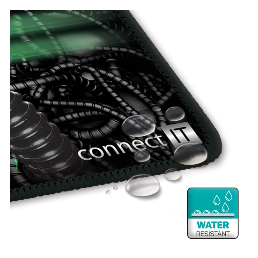 CONNECT IT CMP-1100-SM - Mauspad 32x24,5 cm schwarz/grün